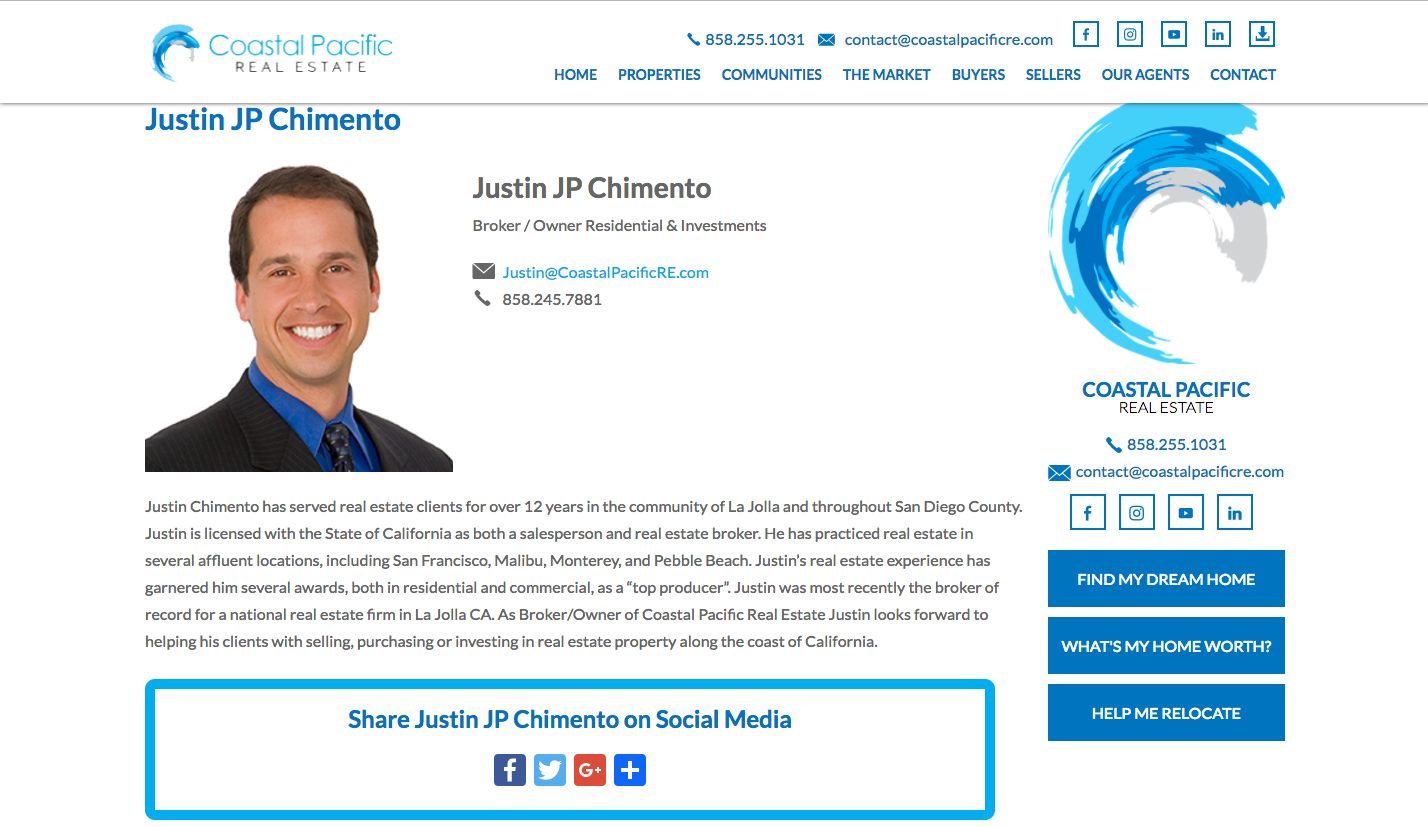 Agent Webpage